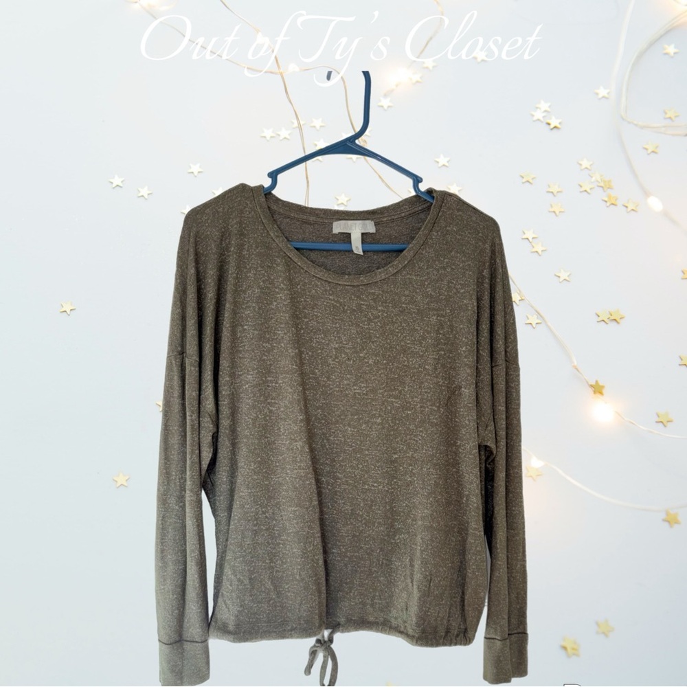 Planet Gold Forest Green Lounge Sweater Size XL